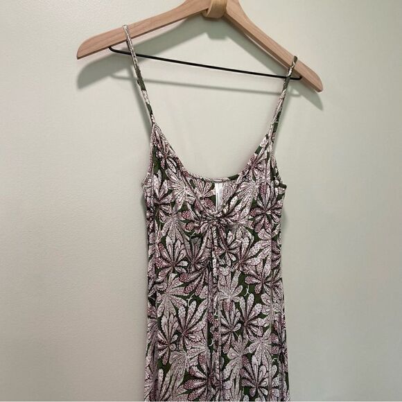 Anthropologie Green Jessie Floral Wide Leg Jumpsuit sz S - Picture 3 of 12